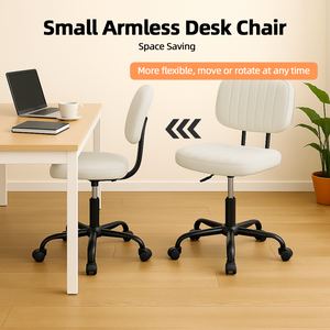 CONCETTA Ergonomic Home Office Mesh Desk Chair, Small Space, Armless Rolling Chair for Adults