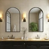 CONCETTA Bathroom Mirror, Decor Arched Wall Mirror, Bedroom Vanity Mirror with Metal Frame