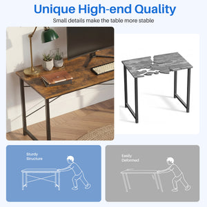 CONCETTA Computer Desk, Simple Writing Desk for Home Office, Small Gaming Desk for Bedroom, Compact Office Desk Table