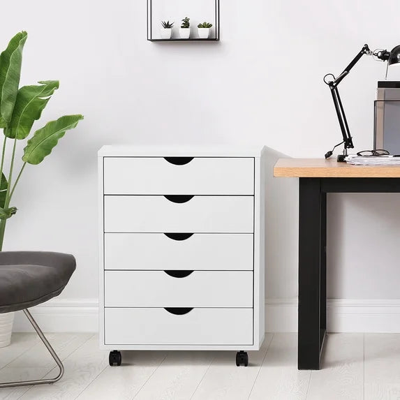 CONCETTA Drawer File Cabinet, Lateral Filing Under Desk Storage Organizer with Wheels for Home Office