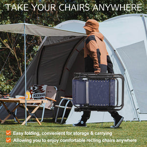JOINSUN Zero Gravity Chairs - Set of 2 portable recliners with adjustable steel mesh for beach, camping, patio and lawn