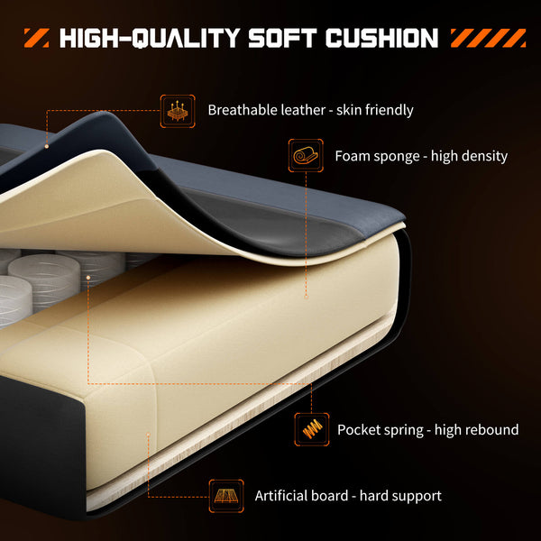 CONCETTA Gaming Chair Ergonomic Office Chair With Foot Rest, Big And Tall Executive Desk Chair With Lumbar Support, Padded Arms, Computer Chair For Home Office, Bedroom