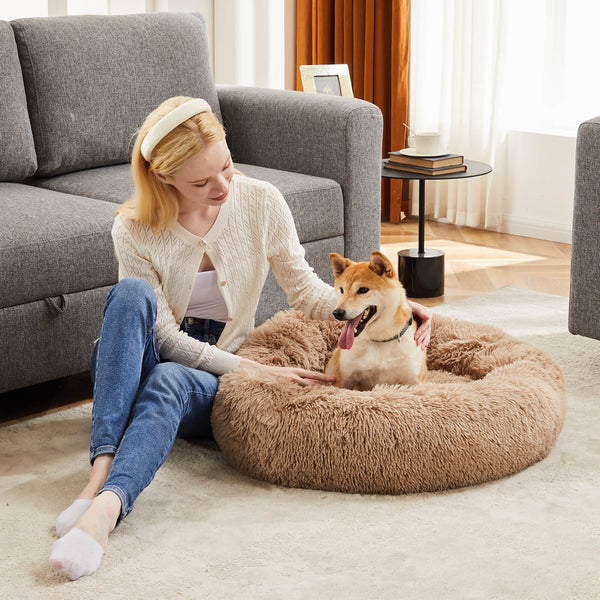 CONCETTA Dog Bed-Soft and Comfortable, Washable, Donut Shape, Multiple Sizes, Suitable for Cats and Dogs and Other Pets