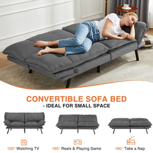 CONCETTA Sleeper Futon Sofa Couch Bed-Memory Foam Couch, Convertible Living Room Couch, Apartment, Studio, Office, Meeting, Living Room