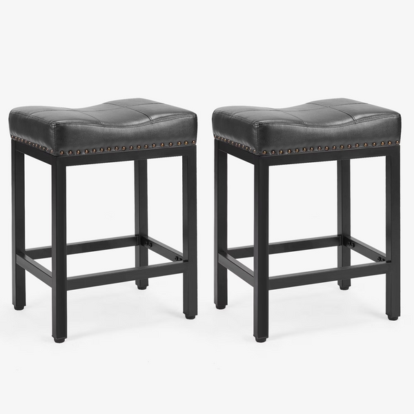 CONCETTA Saddle Bar Stool Kitchen Stools, Sturdy Steel Frame