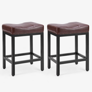 CONCETTA Saddle Bar Stool Kitchen Stools, Sturdy Steel Frame