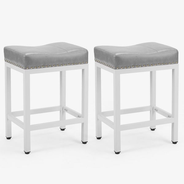CONCETTA Saddle Bar Stool Kitchen Stools, Sturdy Steel Frame