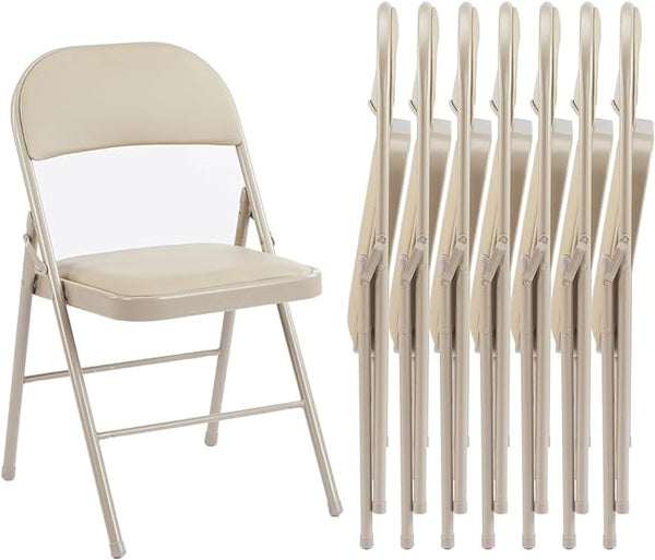 CONCETTA Genuine Leather Folding Chair - Soft and comfortable, easy to carry and store, suitable for events, weddings, parties, home, office