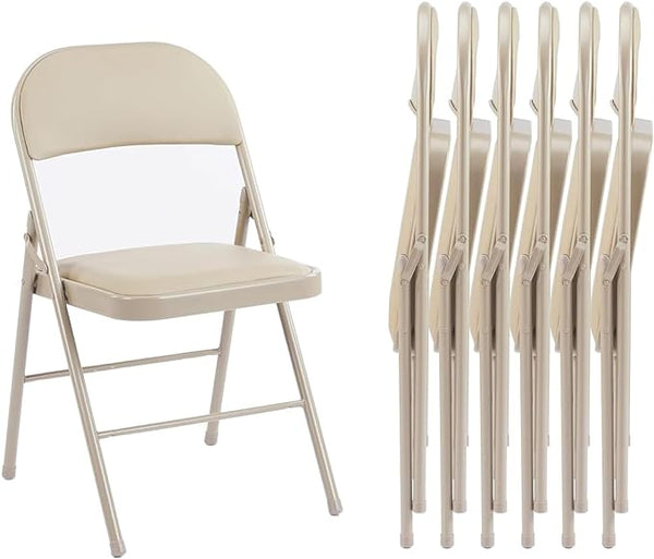 CONCETTA Genuine Leather Folding Chair - Soft and comfortable, easy to carry and store, suitable for events, weddings, parties, home, office