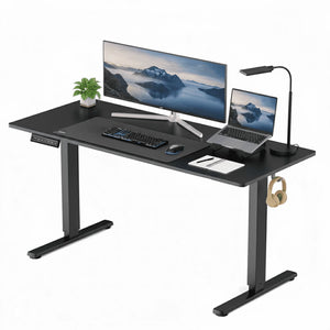 CONCETTA Electric Height Adjustable Desk, Ergonomic Sit Stand Workstation, One-Touch Lift Home Office Desk