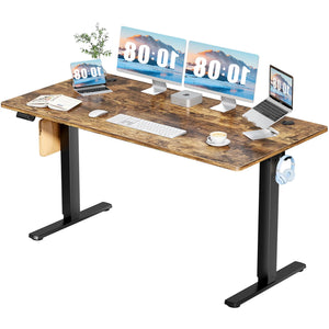 CONCETTA Electric Height Adjustable Desk, Ergonomic Sit Stand Workstation, One-Touch Lift Home Office Desk