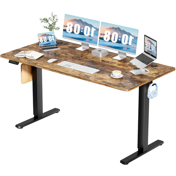 CONCETTA Electric Height Adjustable Desk, Ergonomic Sit Stand Workstation, One-Touch Lift Home Office Desk