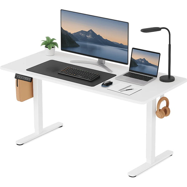 CONCETTA Electric Height Adjustable Desk, Ergonomic Sit Stand Workstation, One-Touch Lift Home Office Desk
