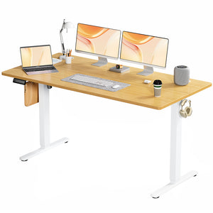 CONCETTA Electric Adjustable Height Standing Desk - 63 x 24 inch Desk Workstation