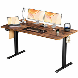 CONCETTA Electric Adjustable Height Standing Desk - 63 x 24 inch Desk Workstation