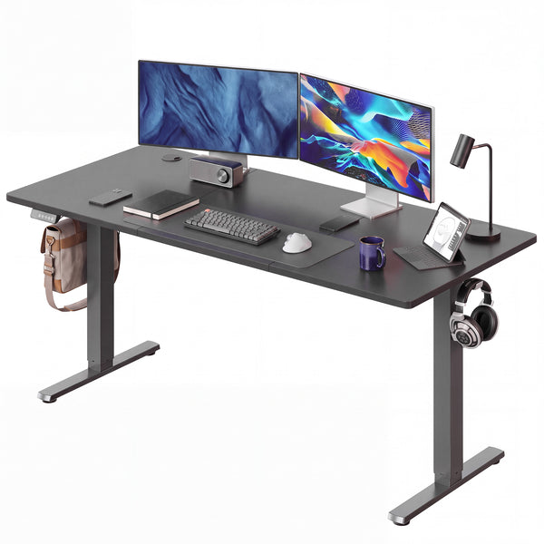 CONCETTA Electric Height Adjustable Desk, Ergonomic Sit Stand Workstation, One-Touch Lift Home Office Desk