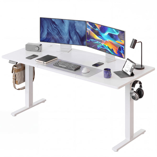 CONCETTA Electric Height Adjustable Desk, Ergonomic Sit Stand Workstation, One-Touch Lift Home Office Desk