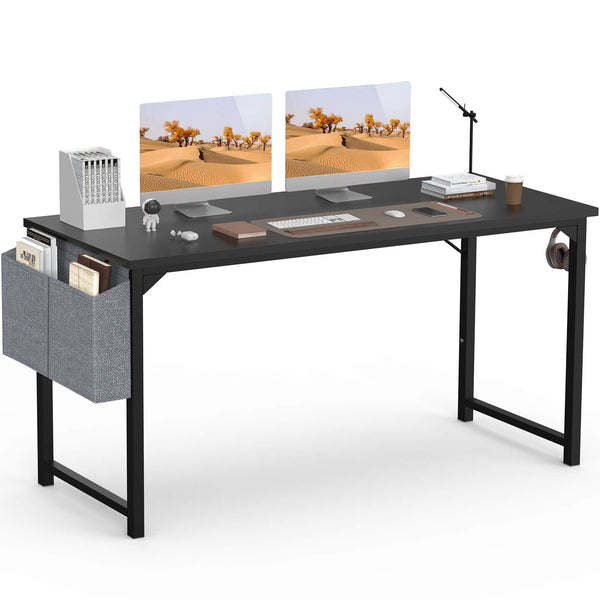 CONCETTA Computer Desk - 32/40/47/55/63 inch Student Kids Study Wooden Desk with Headphone Hook and Storage Bag for Bedroom, Living Room, Study Room