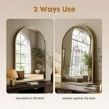CONCETTA Bathroom Mirror, Decor Arched Wall Mirror, Bedroom Vanity Mirror with Metal Frame
