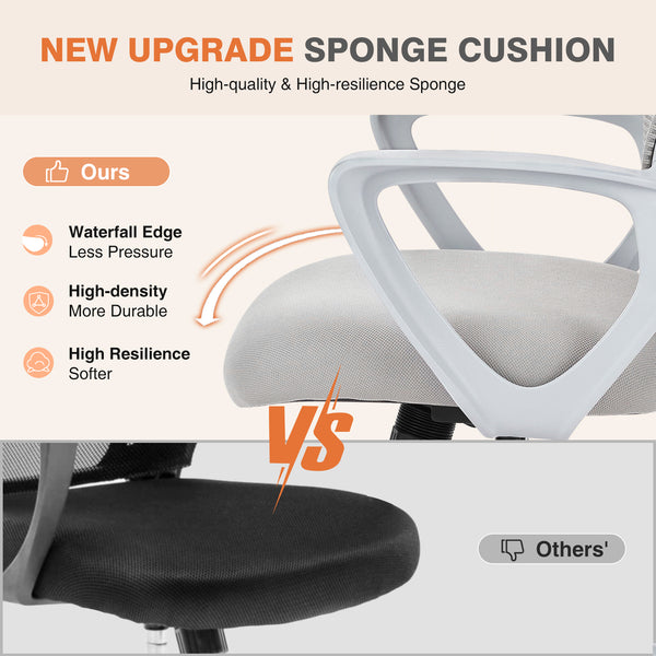 JOINSUN Ergonomic Office Home Desk Mesh Fixed Armrest
