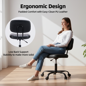 CONCETTA Ergonomic Home Office Mesh Desk Chair, Small Space, Armless Rolling Chair for Adults