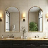 CONCETTA Bathroom Mirror, Decor Arched Wall Mirror, Bedroom Vanity Mirror with Metal Frame
