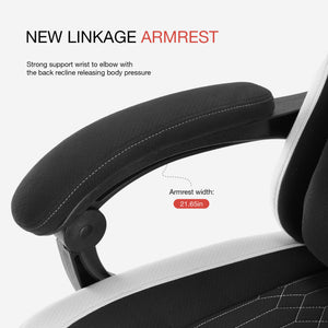 gaming chair, office chair with high backrest and computer chair, is an ergonomic adjustable rotating office chair. Available in black, white, khaki, pink and blue.