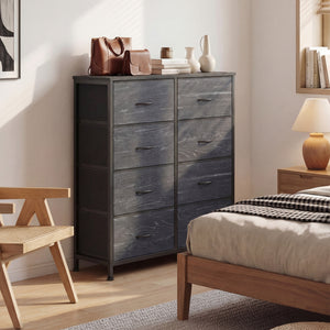 CONCETTA 8-Drawer Fabric Dresser, Storage Organizer Cabinet for Living Room, Bedroom, Office