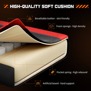 CONCETTA Gaming Chair Ergonomic Office Chair With Foot Rest, Big And Tall Executive Desk Chair With Lumbar Support, Padded Arms, Computer Chair For Home Office, Bedroom