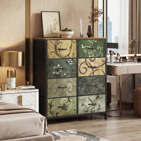 CONCETTA 8-Drawer Fabric Dresser, Storage Organizer Cabinet for Living Room, Bedroom, Office