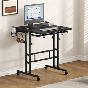 CONCETTA 23.6 inch Mobile Standing Desk, Adjustable Height Rolling Computer Desk for Home Office, Portable Treadmill Sit Stand Workstation