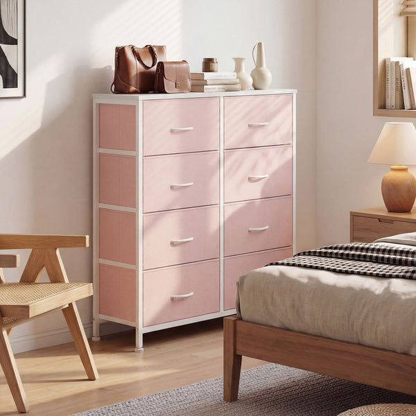CONCETTA 8-Drawer Fabric Dresser, Storage Organizer Cabinet for Living Room, Bedroom, Office