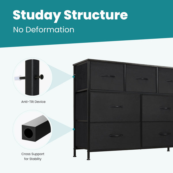 JOINSUN 7-Drawer Dresser, Fabric Storage Tower Organizer for Bedroom, Living Room
