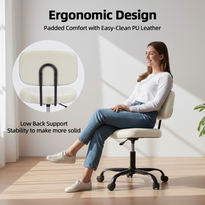 CONCETTA Ergonomic Home Office Mesh Desk Chair, Small Space, Armless Rolling Chair for Adults