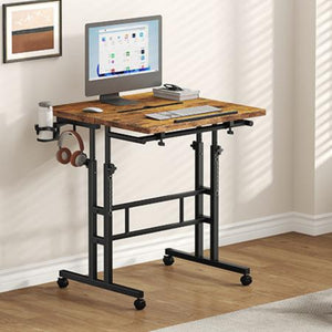 CONCETTA 23.6 inch Mobile Standing Desk, Adjustable Height Rolling Computer Desk for Home Office, Portable Treadmill Sit Stand Workstation