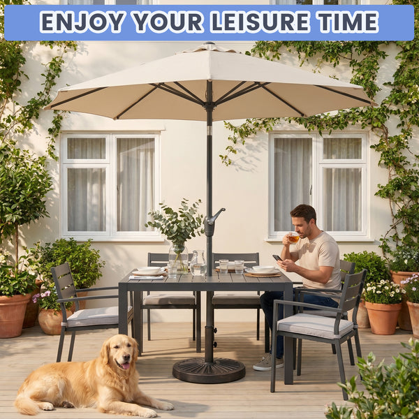 CONCETTA Resin Patio Umbrella Base, Universal Fit for Outdoor Umbrellas