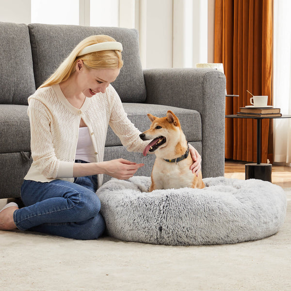 CONCETTA Dog Bed-Soft and Comfortable, Washable, Donut Shape, Multiple Sizes, Suitable for Cats and Dogs and Other Pets