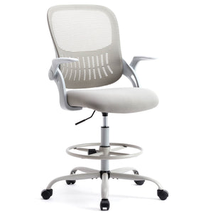 CONCETTA Office Computer Desk Chair, Ergonomic Chair with Flip-up Armrests and Lumbar Support, Height Adjustable, Breathable Mesh Back