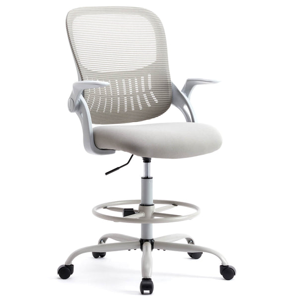 CONCETTA Office Computer Desk Chair, Ergonomic Chair with Flip-up Armrests and Lumbar Support, Height Adjustable, Breathable Mesh Back