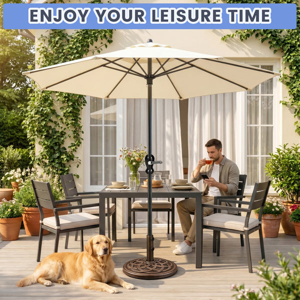 CONCETTA Resin Patio Umbrella Base, Universal Fit for Outdoor Umbrellas
