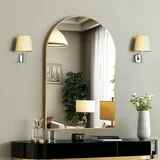CONCETTA Bathroom Mirror, Decor Arched Wall Mirror, Bedroom Vanity Mirror with Metal Frame