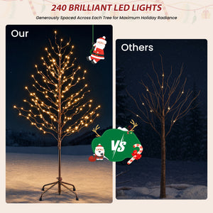 CONCETTA Lighted Star Tree, Christmas Tree with Warm White LED Lights, Adjustable Branches for Indoor Outdoor Yard Porch Decor