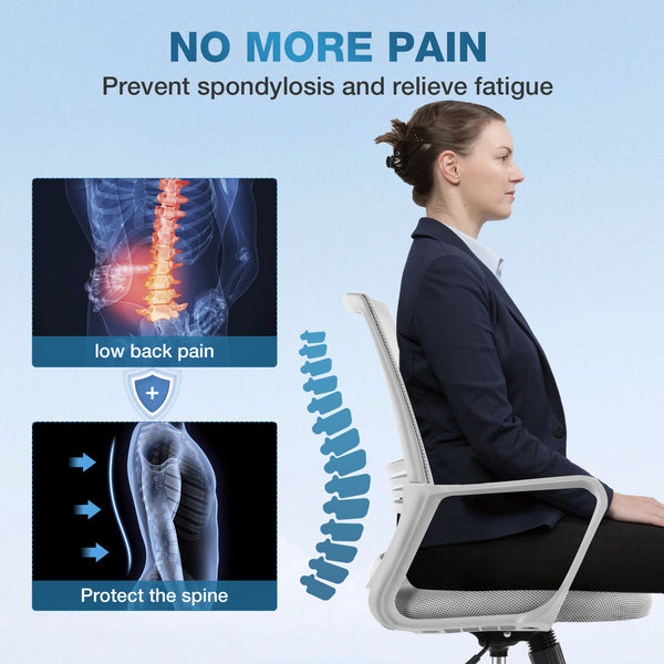 CONCETTA Tall Office Drafting Ergonomic Lumbar Support Standing Desk Chair