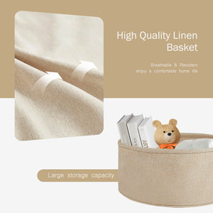 CONCETTA Compact nightstand, sofa side table, can be used in living room, nursery room, bedroom, comes with fabric basket for easy storage