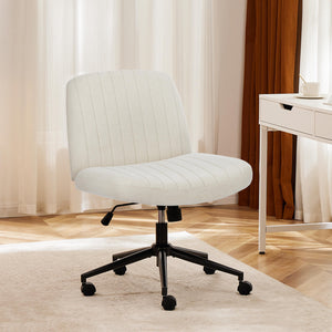 CONCETTA Cross-legged chair without armrests, with wheels, swivelling, height-adjustable vanity chair, office chair, can be used with fabric dresser