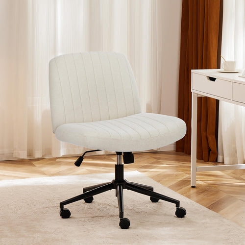 CONCETTA Cross-legged chair without armrests, with wheels, swivelling, height-adjustable vanity chair, office chair, can be used with fabric dresser