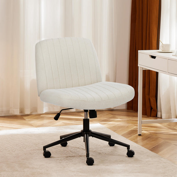CONCETTA Cross-legged chair without armrests, with wheels, swivelling, height-adjustable vanity chair, office chair, can be used with fabric dresser