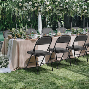 CONCETTA Genuine Leather Folding Chair - Soft and comfortable, easy to carry and store, suitable for events, weddings, parties, home, office