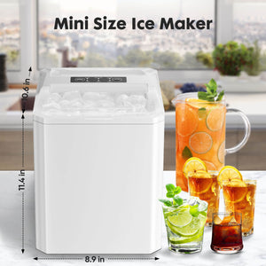 CONCETTA Countertop Ice Maker, Portable Ice Machine Self-Cleaning, 9 Cubes in 6 Mins, for Home Party Office