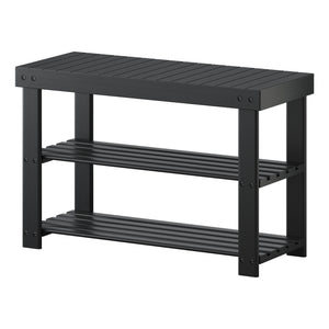 CONCETTA Bamboo Shoe Rack & Bench, 3-Tier 280 lb Capacity Storage Organizer for Entryway, Living Room, Balcony
